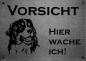 Preview: Edelstahl Warnschild Berner Sennenhund VORSICHT Hier wache ich!